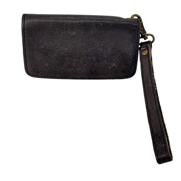 Bed Stu Wristlet Fold Wallet Women's Leather Distressed Brown Small Western - Picture 10 of 12